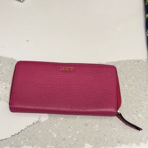 Lodis Fuchsia Leather Wallet